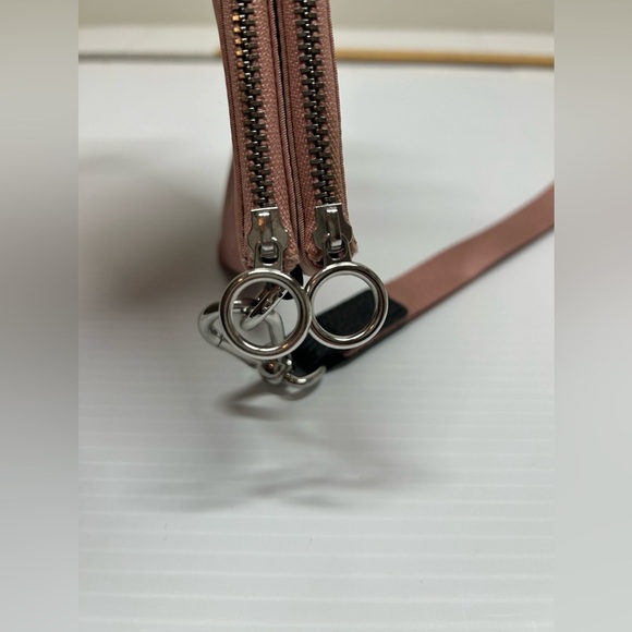 Lululemon Now and Always Pouch Salmon Pink Silver Hardware Removable Wrist Strap - Picture 8 of 11